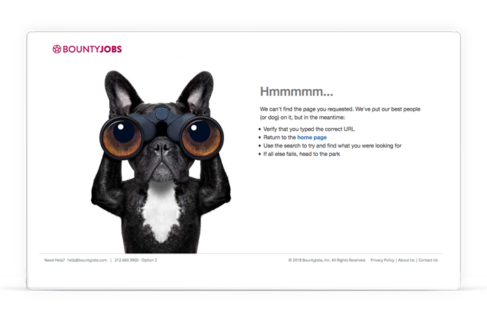 404 error page screenshot