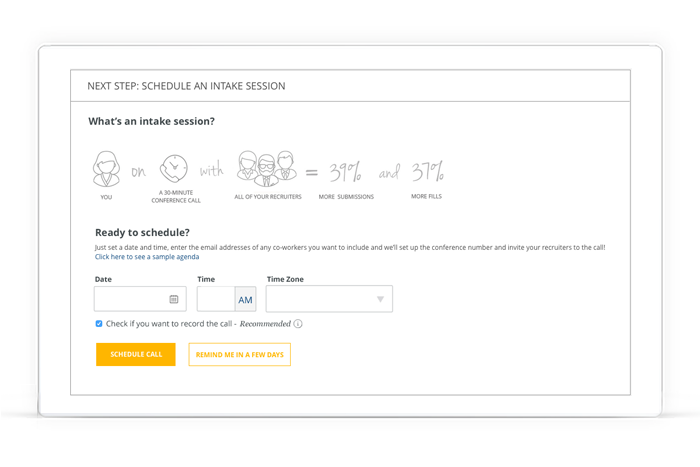 employer intake session screenshot